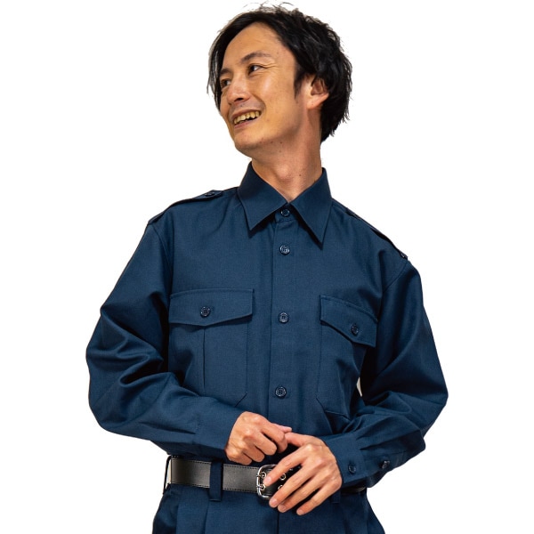 警備服 長袖シャツ(ユニセックス) グレー 2160