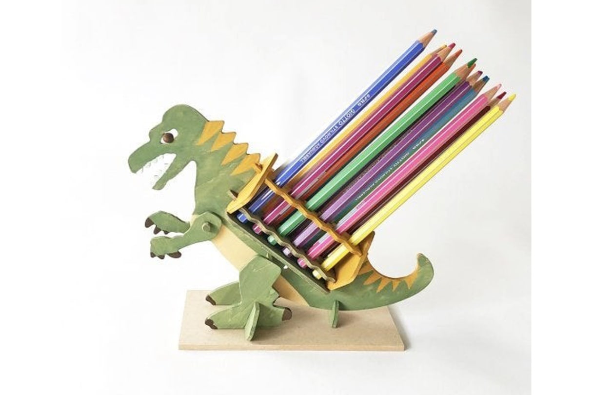 恐竜の色鉛筆スタンド | 工芸品・アクセサリー・玩具,玩具 | おかげ