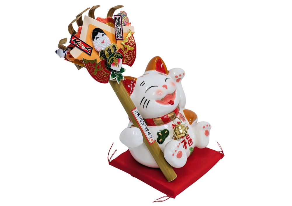 白雲笑助（小）白（開運厄除） | おかげ横丁の縁起物,招き猫 | おかげ