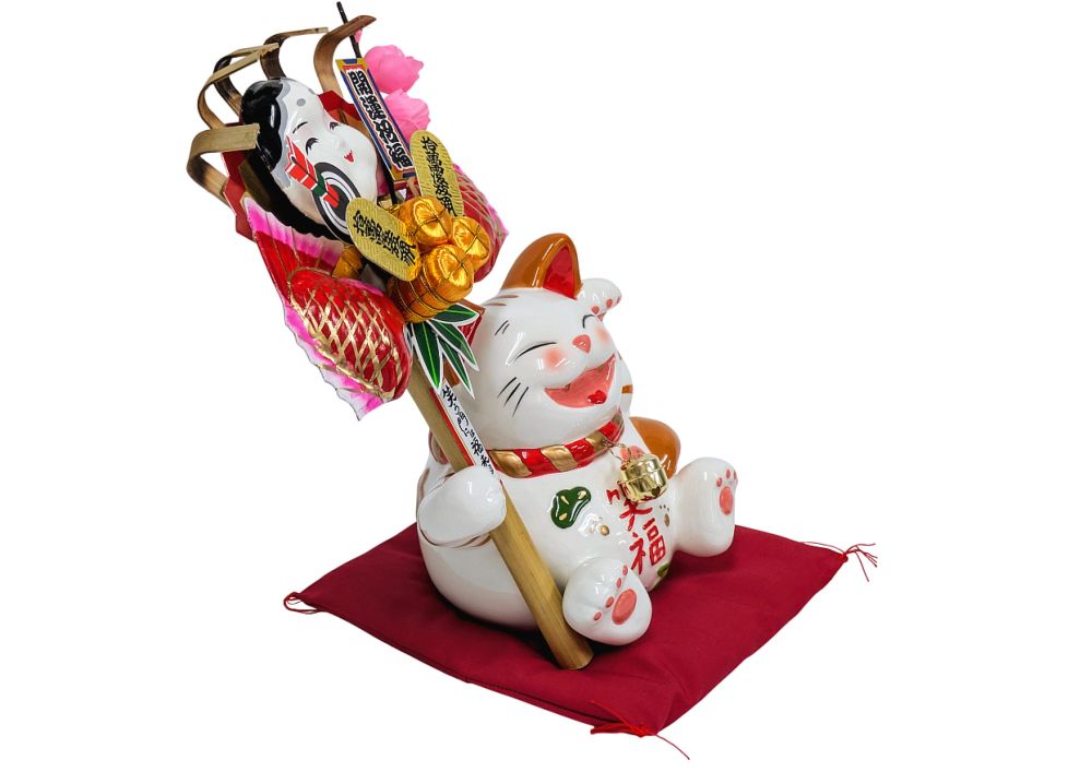 白雲笑助（中）白（開運厄除） | おかげ横丁の縁起物,招き猫 | おかげ