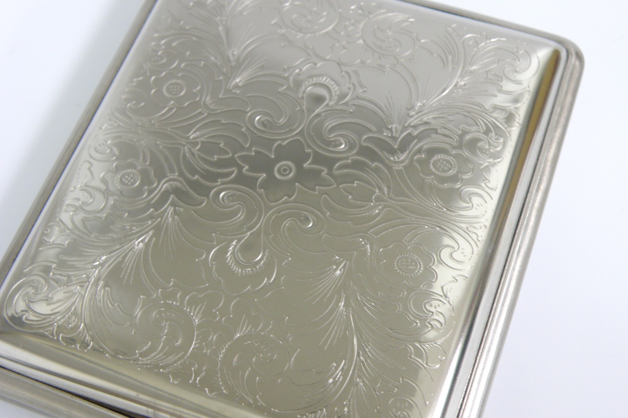 シガレットケース オールドニッケルG18アラベスク100㎜ | すべての商品