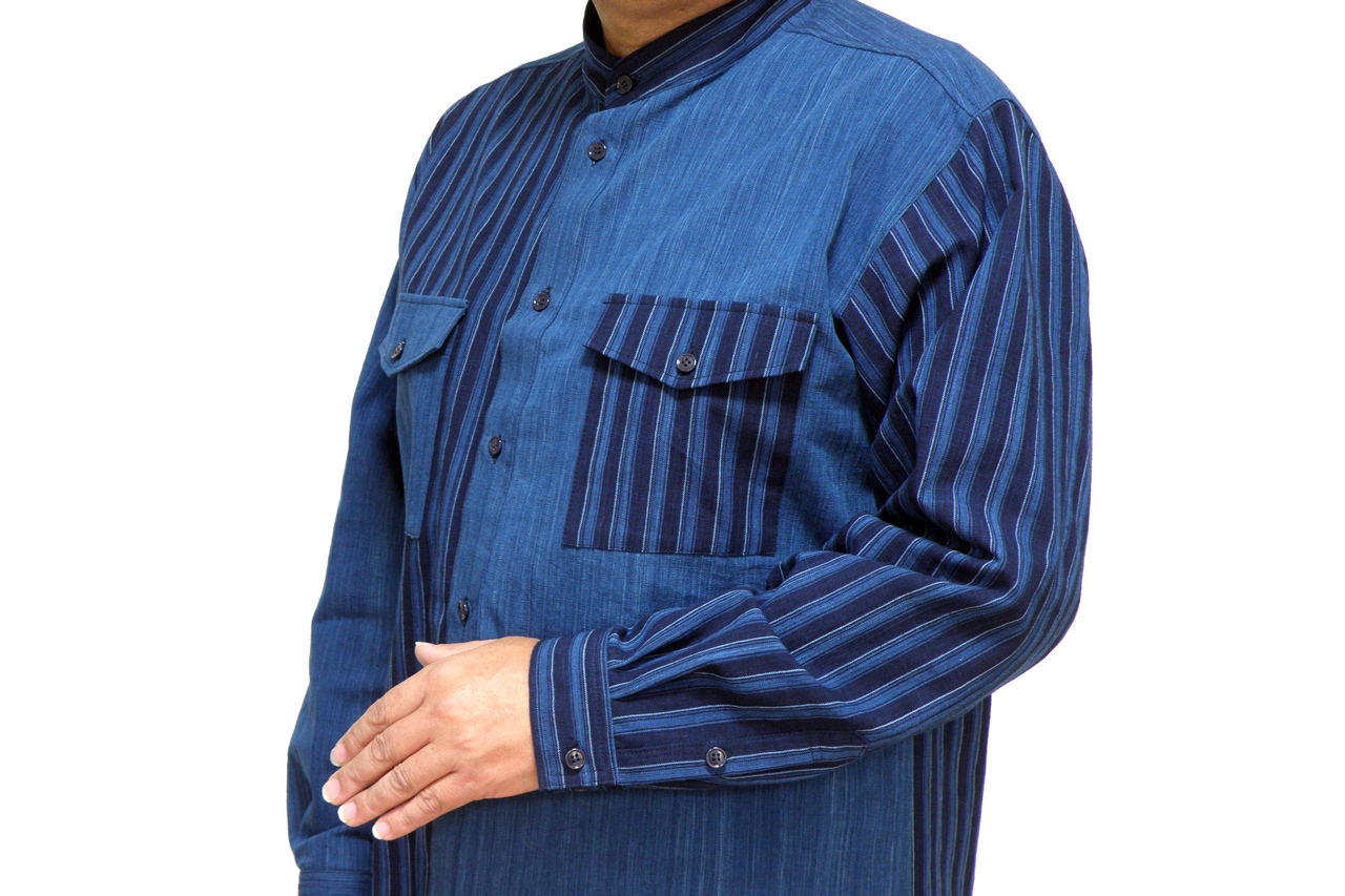 松阪木綿 切替スタンドシャツ S・M・L | すべての商品 | おかげ横丁