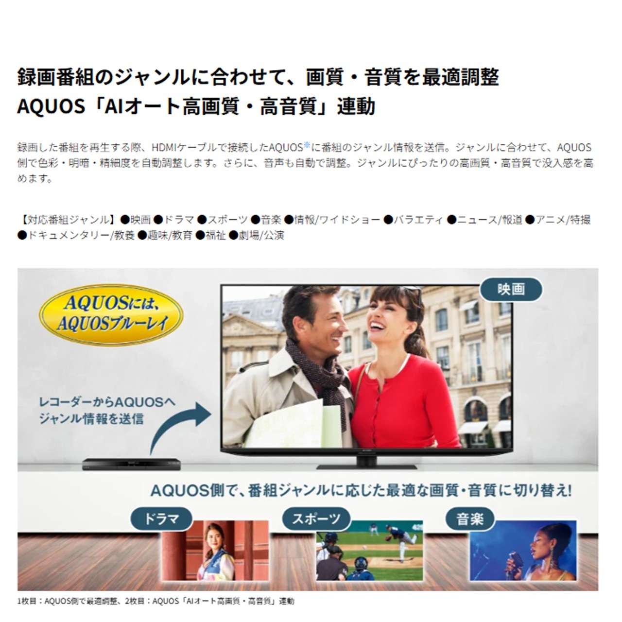 シャープ AQUOS ブルーレイディスクレコーダー  2B-GT1シリーズ　3番組同時録画タイプ　ブルーレイ