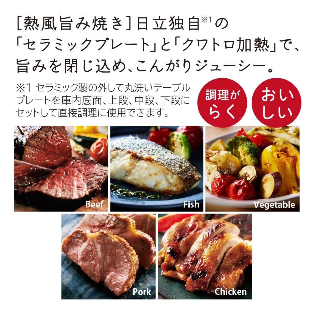 オーブンレンジ 日立 ヘルシーシェフ  MRO-W1D W 加熱水蒸気 フロストホワイト 新品