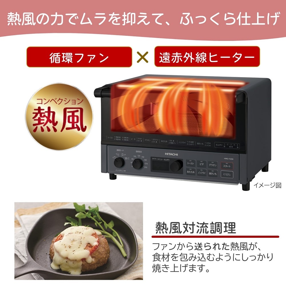 日立 HITACHI コンベクションオーブントースター HMO-F200-W HMOF200W hmof200w ホワイト 新品 送料無料 メーカー保証1年付