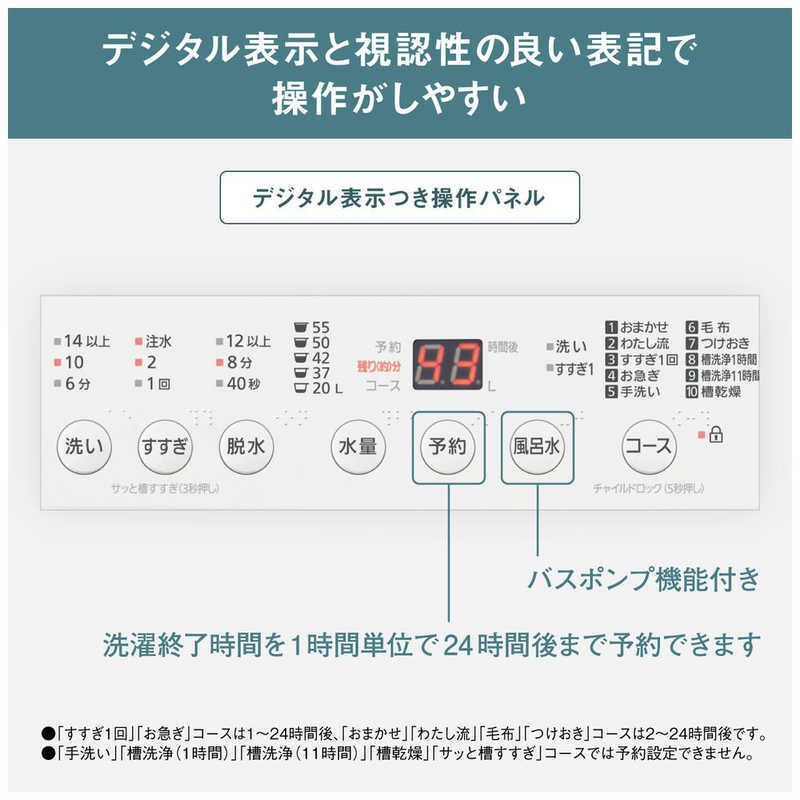 全自動洗濯機 7kg パナソニック Panasonic NA-F7PB5 (W) NA-F7PB5 W ホワイト 送料無料