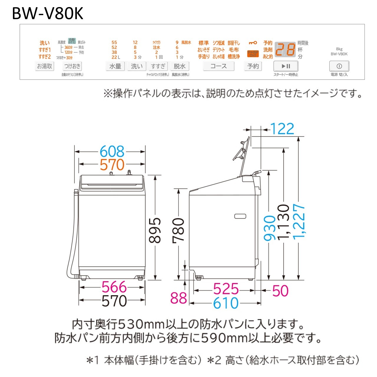 【5年延長保証付き】日立 HITACHI 全自動洗濯機 ビートウォッシュ8kg BWV80KW BW-V80K W 衣類長もちナイアガラ ビート洗浄 新品 設置 リサイクル回収 発送のみが選べる!