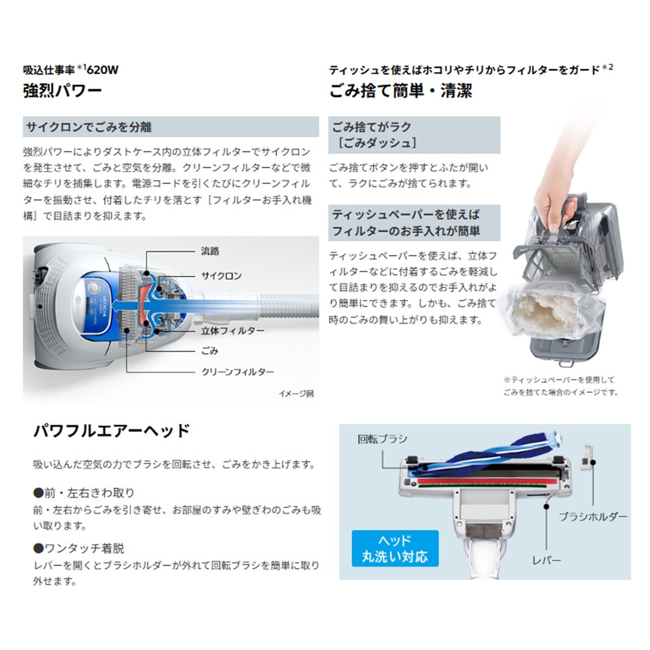HITACHI 紙パック掃除機 CV-SF80A-A CVSF80AA cvsf80aa cv-sf80a サイクロン式クリーナー ごみダッシュサイクロン 日立 新品 送料無料 メーカー保証１年付