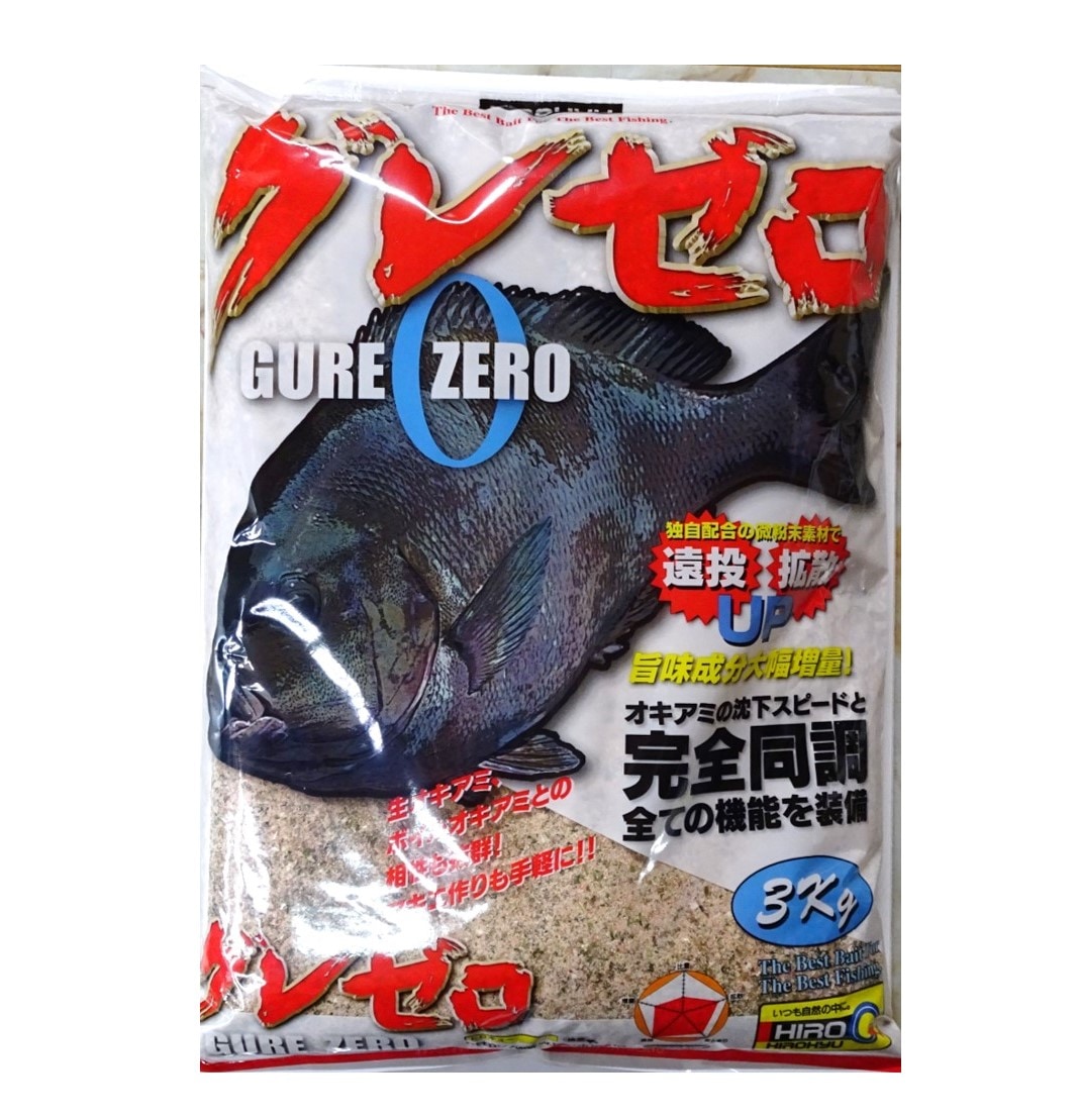 釣りえさ 配合エサ ヒロキュー グレゼロ 3k入り 釣りエサ 集魚材 ヒロキュー 釣りエサ専門店 アクアキューブ本店