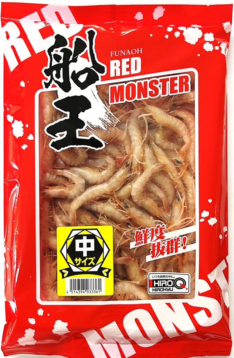 ヒロキュー 船王 レッドモンスター【中えび】 テンヤ釣り用海エビ中