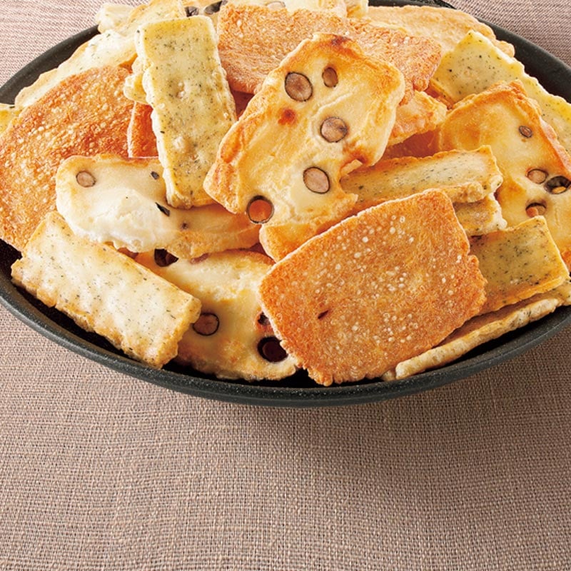 こわれ素焼きおかき〔大袋〕 400g | ご家庭用 | おかきのげんぶ堂