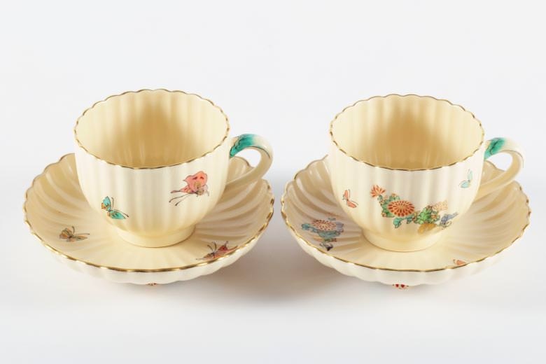 白薩摩】菊型コーヒーカップ（菊） ※送料無料 女将のおとりよせ『かみ