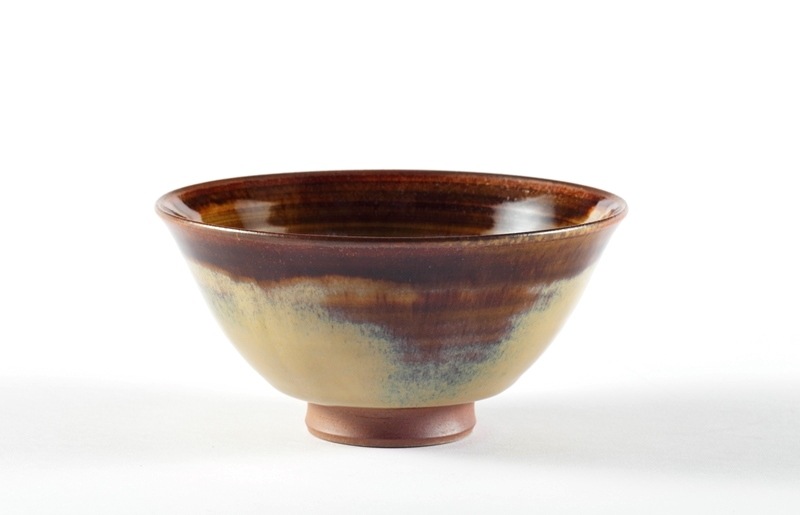 1874 高麗焼　黄章洙作　花三鳥暦手文　茶碗　時代物 1874 高麗焼黄章洙作花三鳥暦手文茶碗時代物