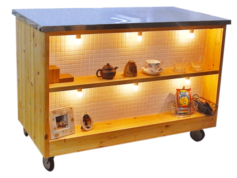 サンセットアイランドキッチンカウンター作業台 店舗 大川家具ドットコム 大川公式オンラインショップ 大川木工まつり常設展