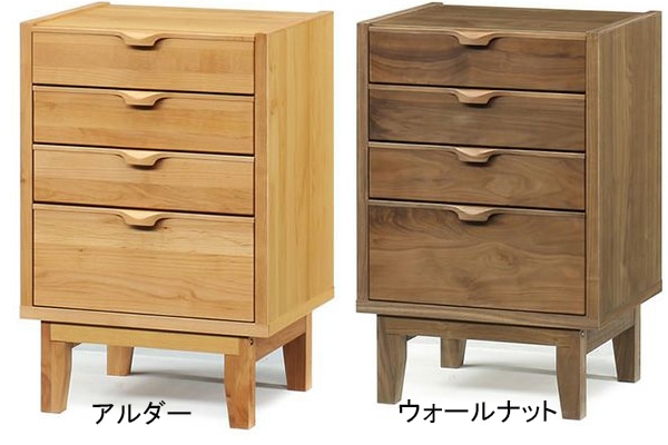 【幅50.3　奥行46　高さ75.8】ナタリー５０センチ幅 ４段ローチェスト