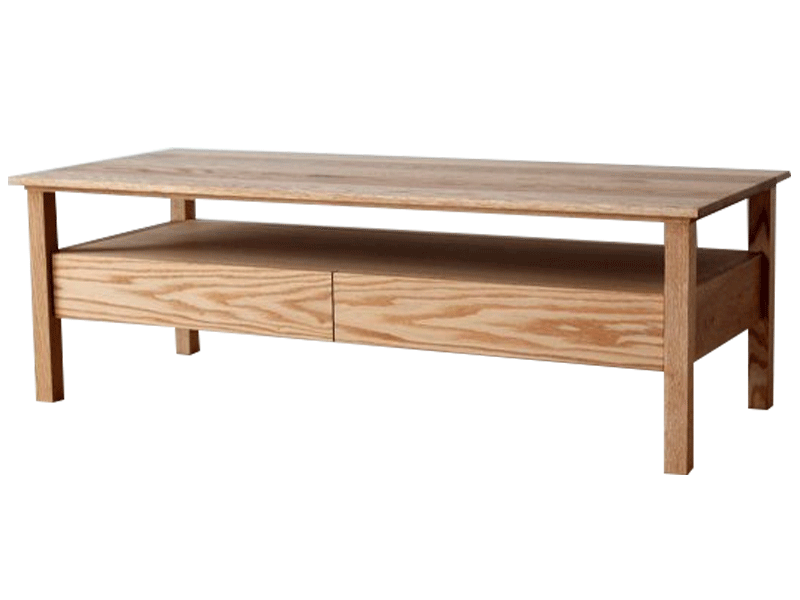 【引取のみ】オーク材　ローテーブル 120幅 天然木 国産 大川家具 引取のみ】オーク材ローテーブル 120幅 天然木 国産 大川家具