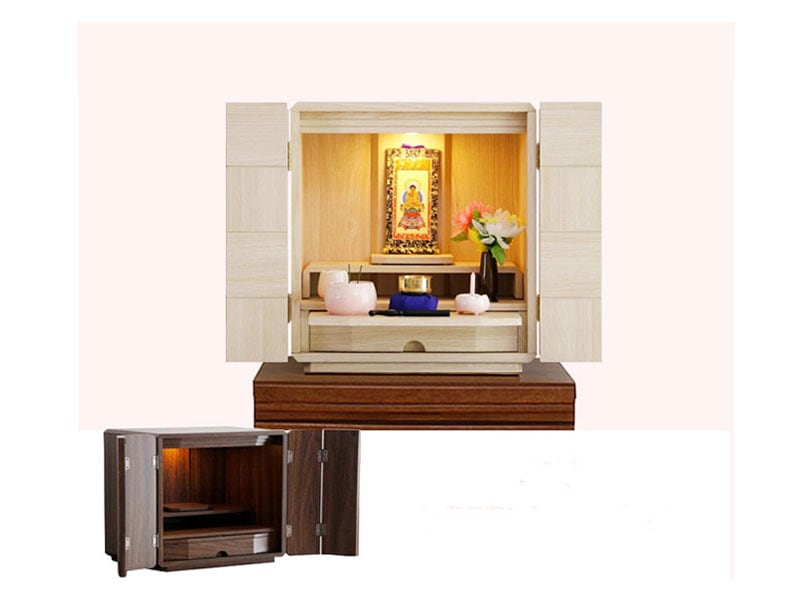 家具調仏壇 15号 白 仏壇 仏壇ミニ0504 モダン仏壇 アンジュ ホワイト