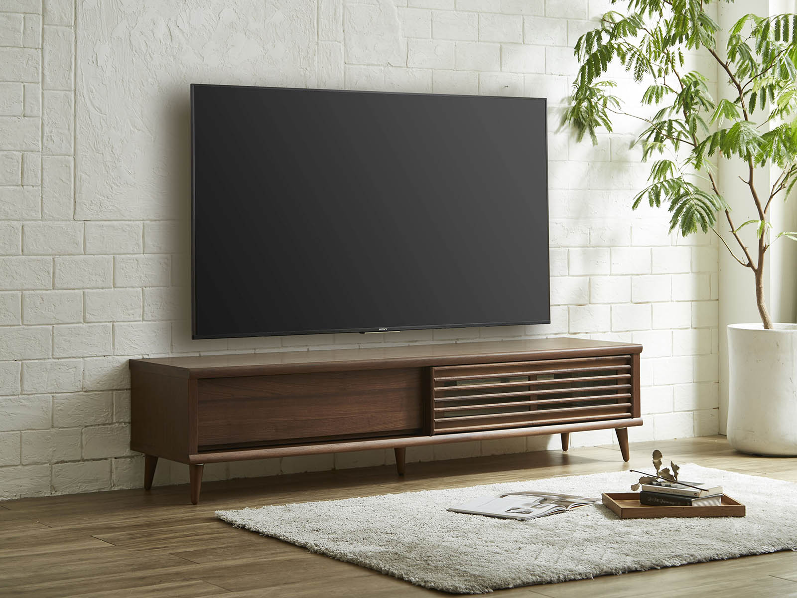 ポーテ TVローボード 幅150cm/180cm ウォールナット/オーク