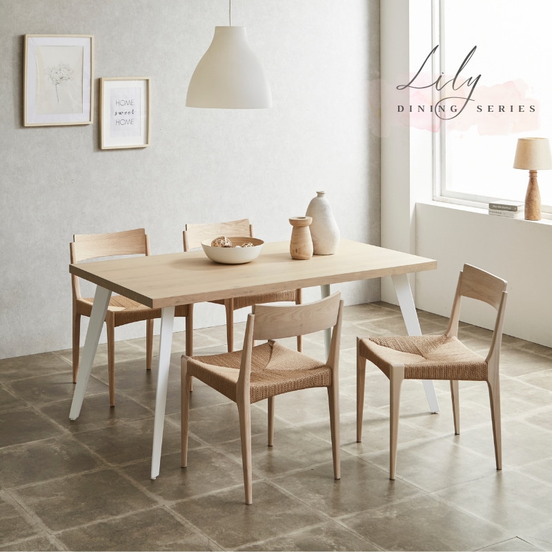 Lily】ダイニング5点セット 150㎝ | 店舗,株式会社河口家具製作所