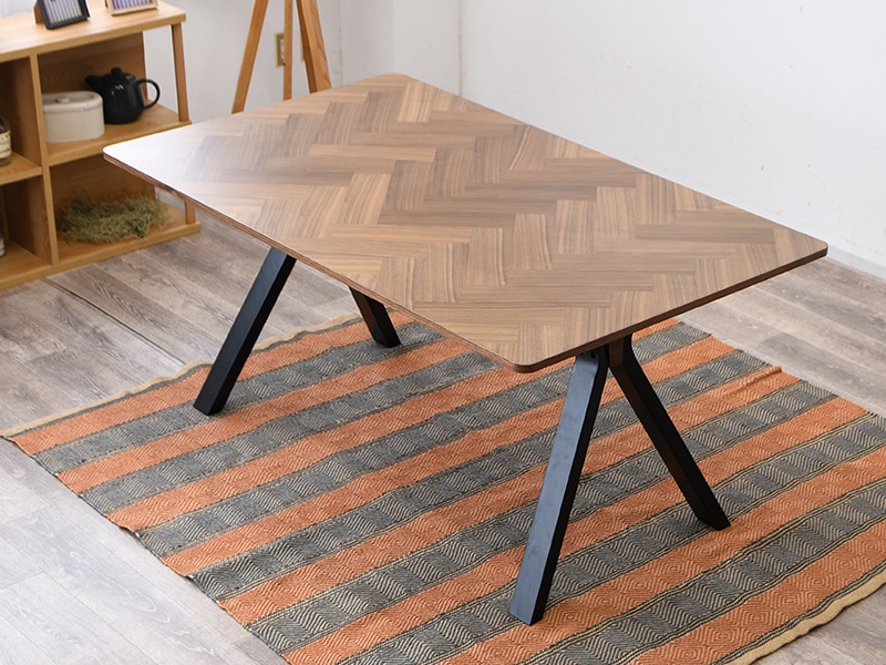 ヘリンボーン テーブル ダイニングテーブル ヘリンボーン柄 クロス