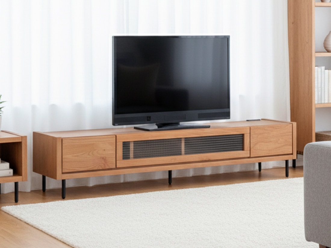 テレビボード 180 180センチ 無垢 180cm 完成品 脚付 白 収納