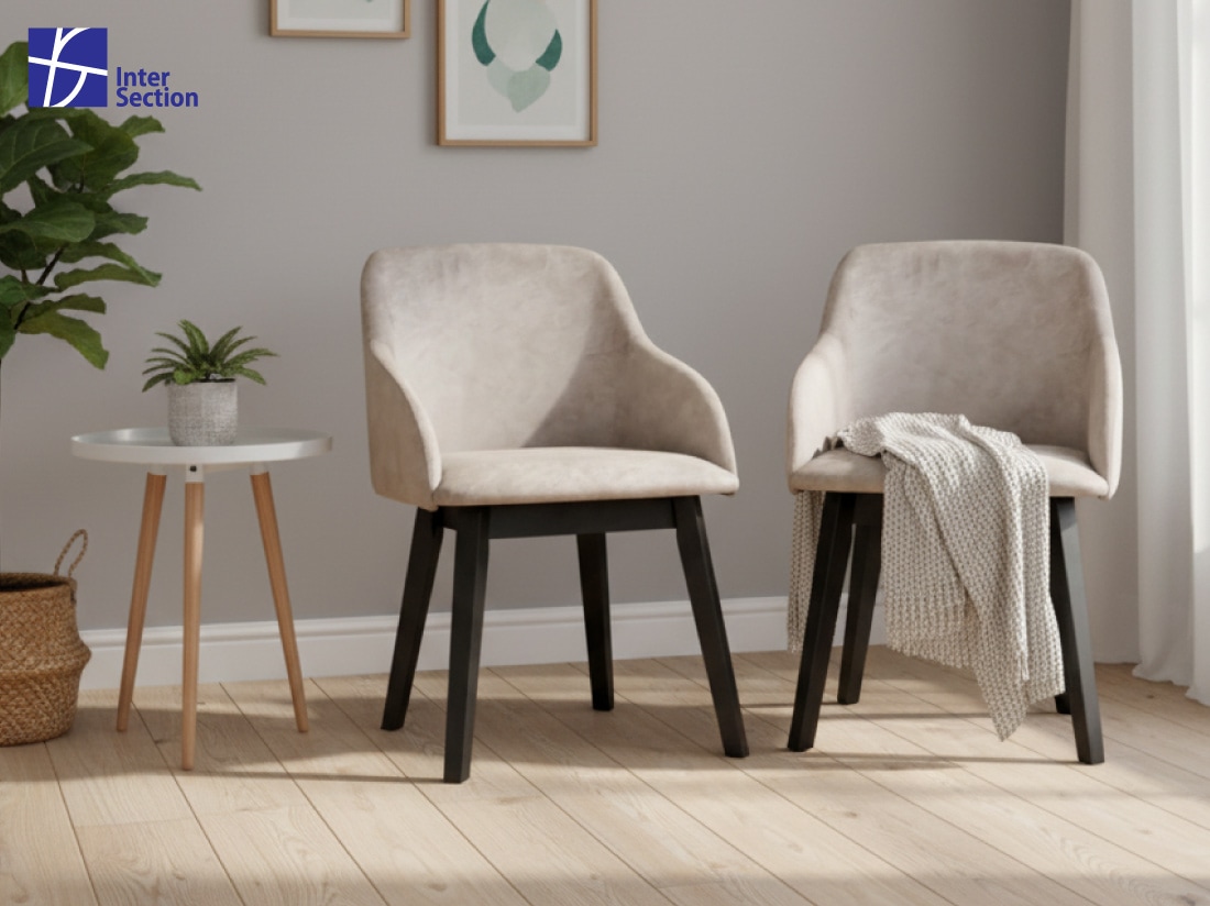 チェア ダイニングチェア ファブリック ホワイト グレー 1脚 2脚 送料