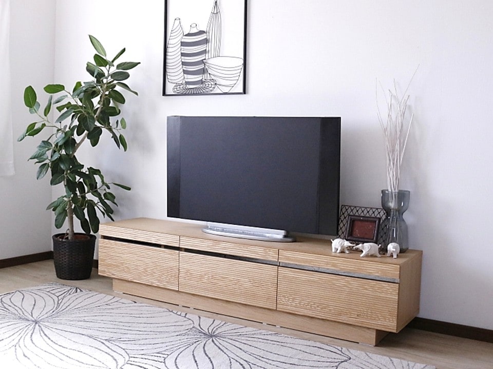 送料無料】 完成品 テレビ台 幅180㎝ 引出収納 デッキ収納 ルーター