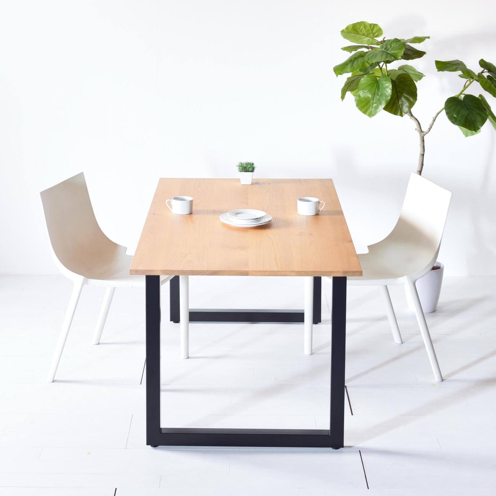 鉄脚のクールデザイン】 TEZUダイニングテーブル 120 オーク | 店舗