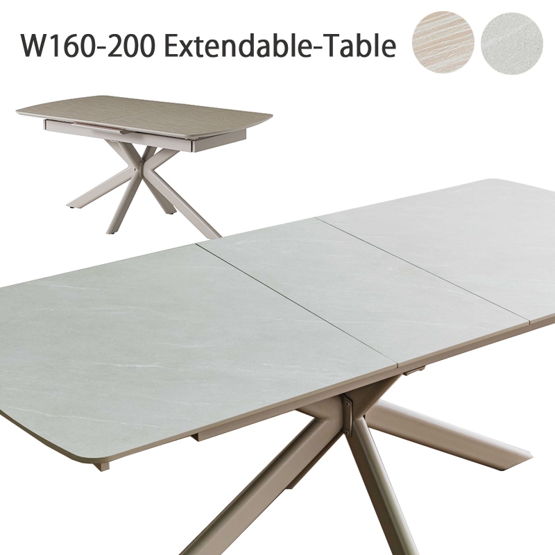 ダイニングテーブル 伸長式 メラミン おしゃれ テーブル ダイニング