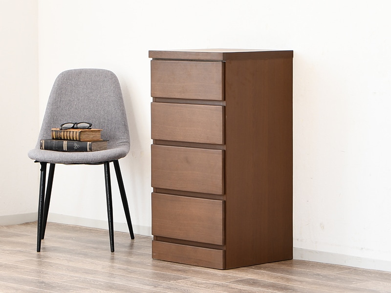 チェスト 木製 4段 おしゃれ 幅45cm ローチェスト 引出し タンス 洋服