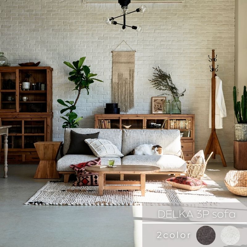 DELKA】3Pソファ【2色展開】 | 店舗,株式会社河口家具製作所 | 大川市