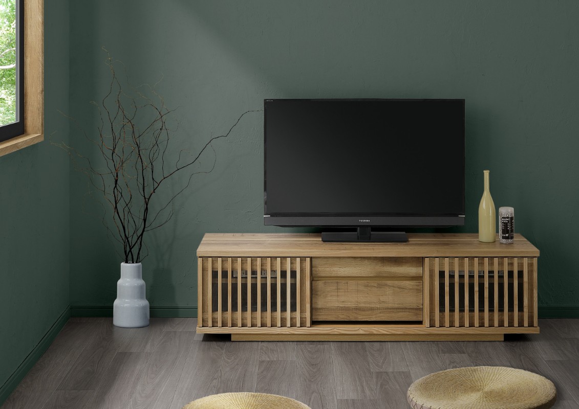 【極美品／大川家具】北欧テイスト/テレビボード/ナチュラル165cm 極美品／大川家具】北欧テイスト/テレビボード/ナチュラル165cm テレビ