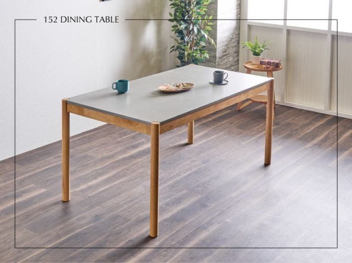 送料無料】幅152 ダイニングテーブル コンクリート風 ジャパンディ