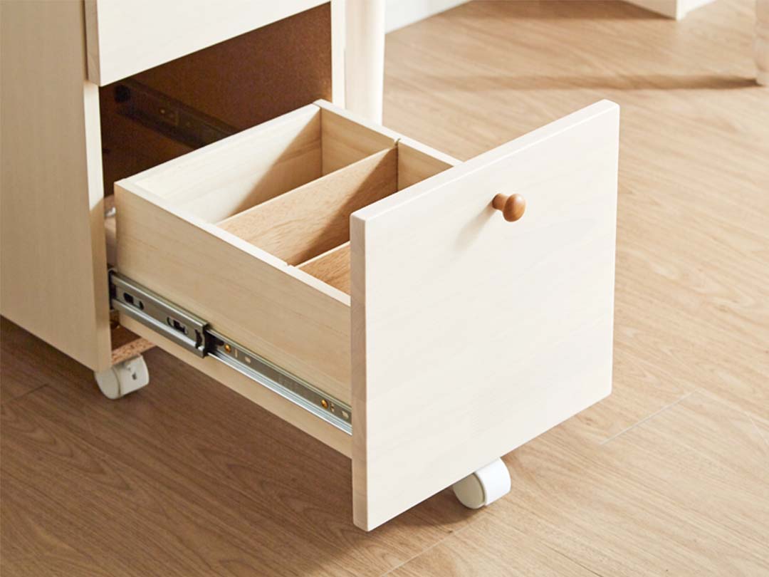 学習デスク 4点セット リリィ （セット内容：デスク／ワゴン／書棚