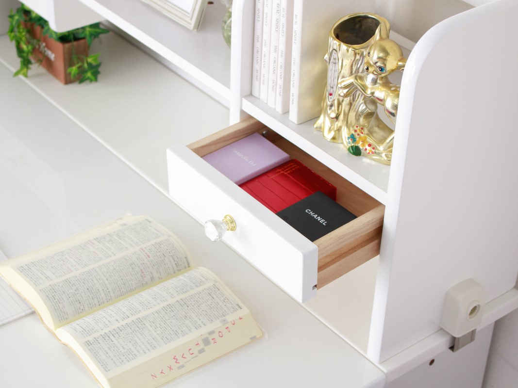 学習デスク 4点セット ウリエル （セット内容：デスク／ワゴン／書棚