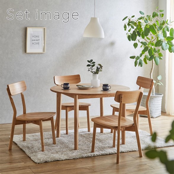 カフェ用天板の形は丸型が2つ・四角型が5つ＆IKEAチェア 5脚セット