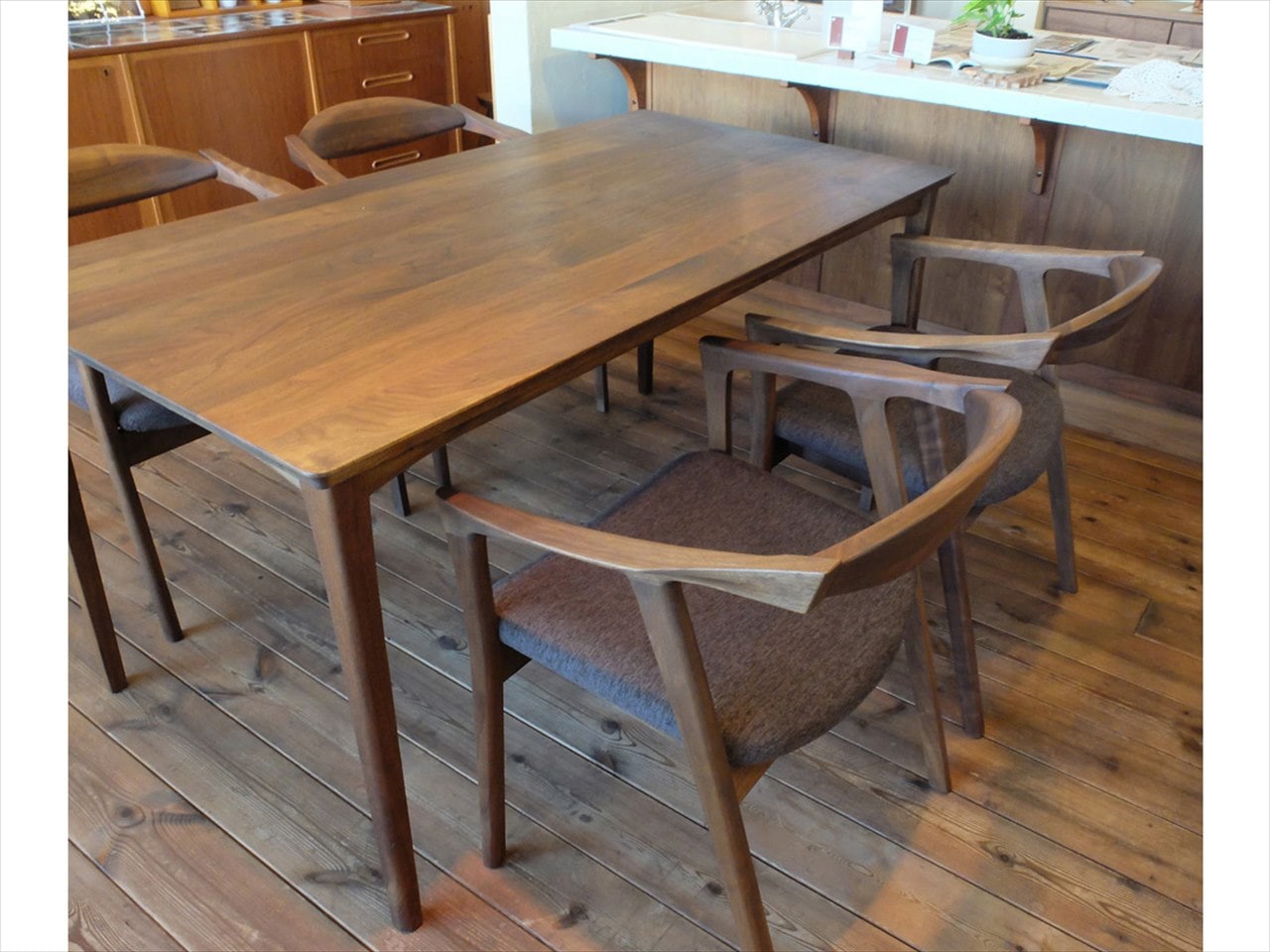 現品 ダイニングテーブル×1 チェア×4脚 ダイニング5点セット 国産家具