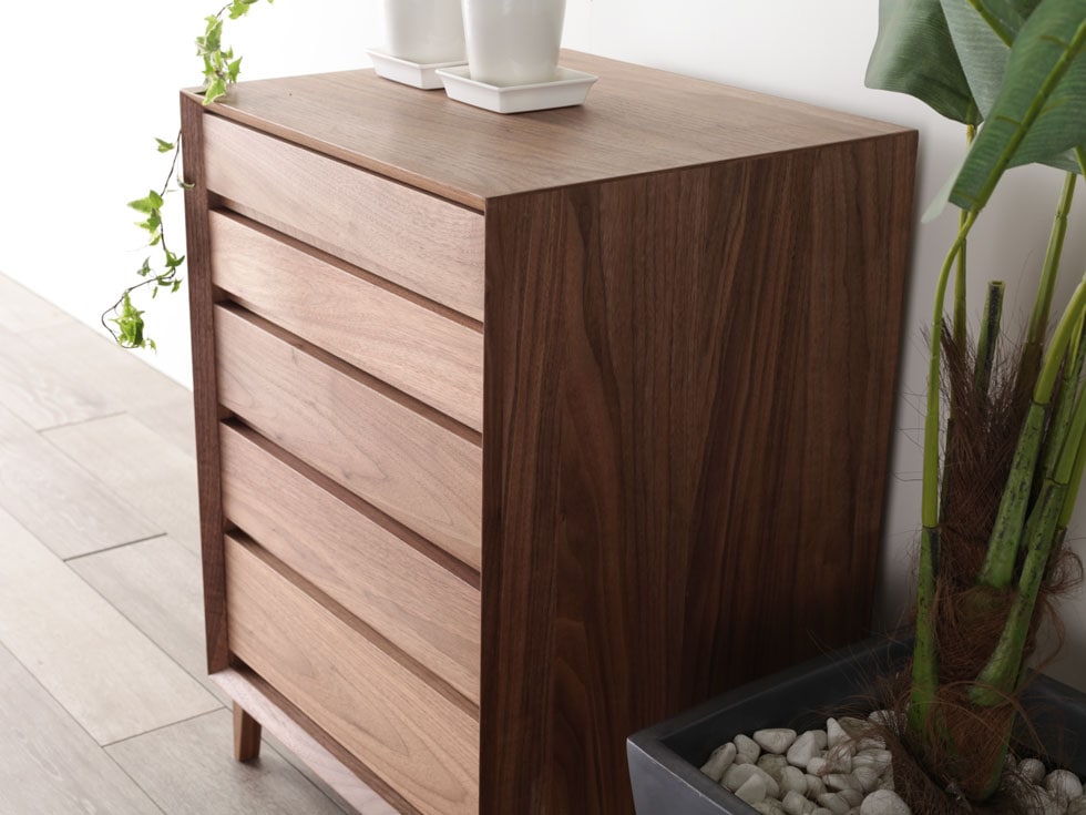 ウォールナット♡チェスト レフライン 50 チェスト ウォールナット材 | 店舗,有限会社 野中木工所