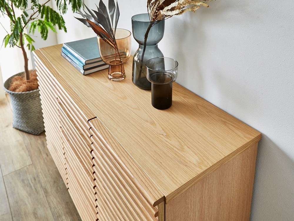 ナチュラル木製キャビネット 収納家具 送料無料】 幅120cm 収納家具 キャビネット 木製 引出収納 北欧