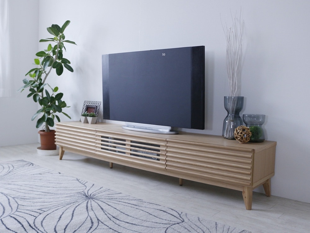 送料無料】 幅200cm大型 テレビ台 ローボード 扉付き テレビボード