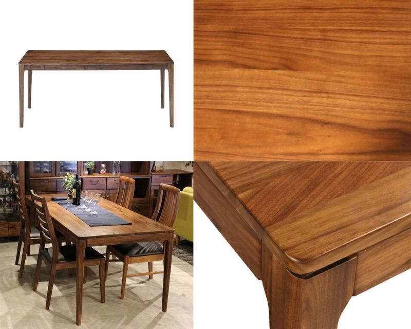 送料無料】ダイニングテーブル ウォールナット無垢 オーク無垢 天然木