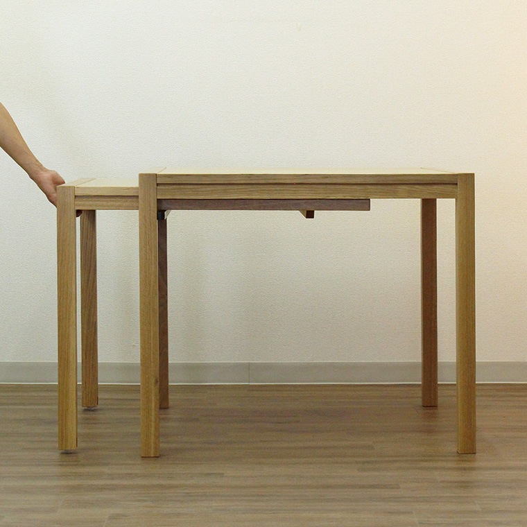 ダイニングテーブル Schroll850-ho 85-142x85x73cm 伸長式 WAプラス