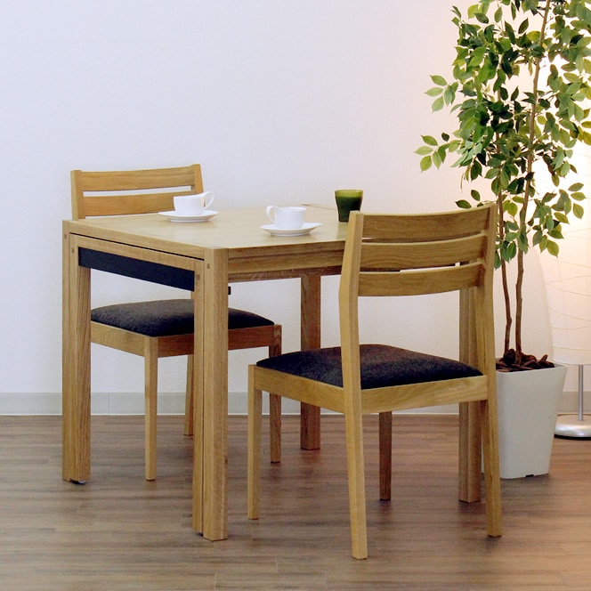 ダイニングテーブル Schroll850-ho 85-142x85x73cm 伸長式 WAプラス