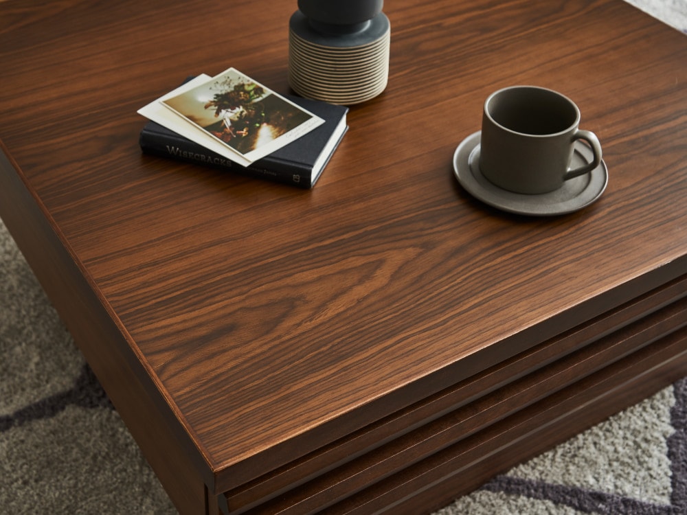 【新品】 センターテーブル 幅80㎝ ブラウン 国産家具 センターテーブル 送料無料／ 幅80cmテーブル センターテーブル スクエア 正方形