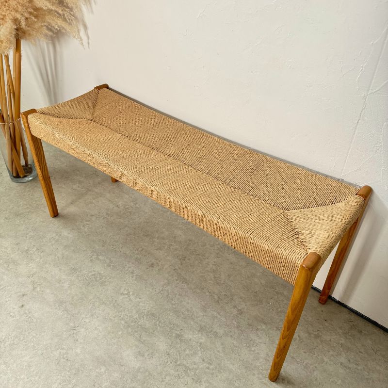 ペーパーコードベンチ【ナチュラル】 | 店舗,株式会社河口家具製作所