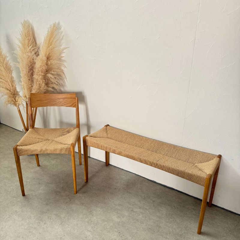 柏木工　KASHIWA　ダイニングベンチ　ペーパーコード 柏木工KASHIWAダイニングベンチペーパーコード