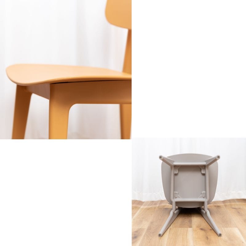 ホワイトプラスチック製シンプルチェア 楽天市場】ダイニングチェア 2脚セット 完成品 スチール脚 PVC