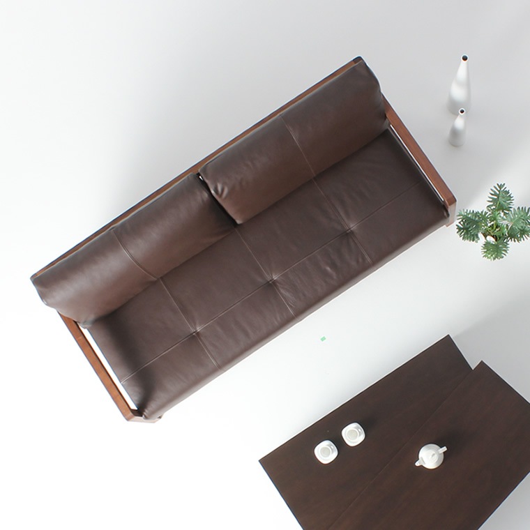 専用です。GW限定値下げ牛革ソファ ソファ GOTHIC180-wa 180cm ウォールナット 本革 WAプラス