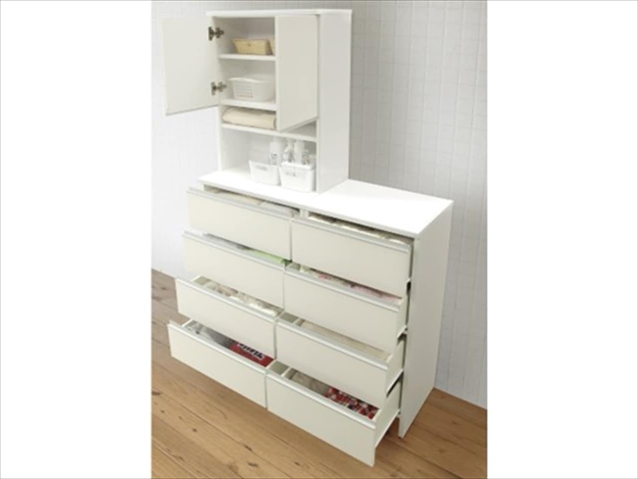 ランドリー チェスト サニタリー収納 【ポケット 40HI】 幅40cm