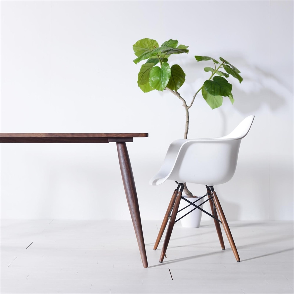 60年代のテイストを 】 ナインダイニングテーブル 120 ウォールナット